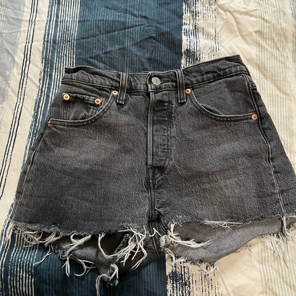 Women's Black Denim Shorts
